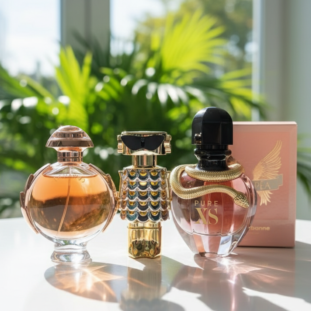 Combo de 3 perfumes -  Paco Rabanne Fame, Pure XS, Olympéa